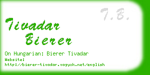 tivadar bierer business card